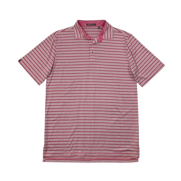 Straight Down Shirt Mens M Medium Carnation Pink Cotton Blend Golf Polo - Picture 1 of 8